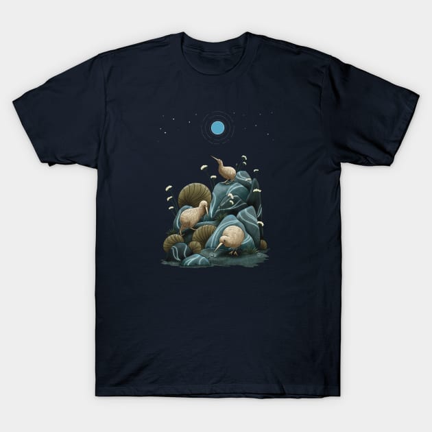 Blue Moon Kiwis T-Shirt by Bee and Clover Designs